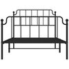 vidaXL Metal Bed Frame without Mattress with Footboard&nbsp;Black 107x203cm