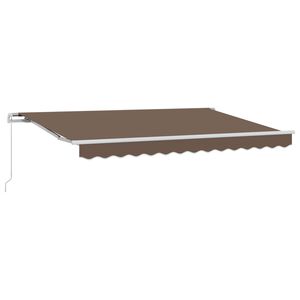 vidaXL Retractable Awning Taupe 300 x 250 cm Polyester and Aluminium