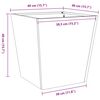 vidaXL Garden Planters 40x40x40 cm 2 pcs Galvanised Steel