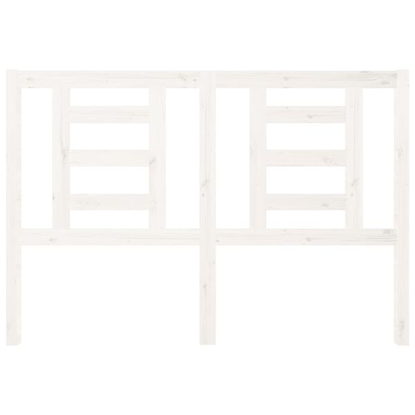 vidaXL Bed Headboard White 126x4x100 cm Solid Wood Pine