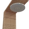 vidaXL Outdoor Shower Beige 100x100x241.5 cm Poly Rattan and Acacia Wood
