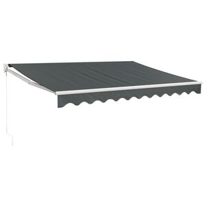 vidaXL Retractable Awning Anthracite 3x2.5 m Fabric and Aluminium
