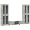 vidaXL TV Cabinet Set FLORIN 3 pcs Concrete Grey Engineered Wood