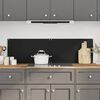 vidaXL Kitchen Backsplashes 2 pcs Black 70x60 cm Tempered Glass