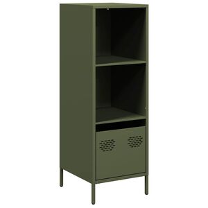 vidaXL Highboard Olive Green 35x39x103.5 cm Steel