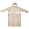 vidaXL Blanket Hoodie Beige L Fleece and Flannel