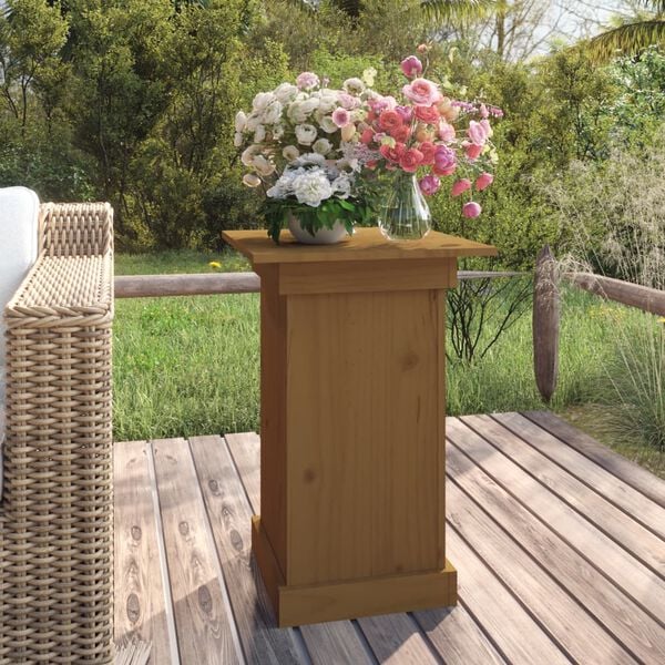 vidaXL Flower Stand Honey Brown 40x40x60 cm Solid Wood Pine