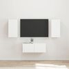 vidaXL TV Cabinet Set Wall-mounted 6 pcs White Engineered Wood
