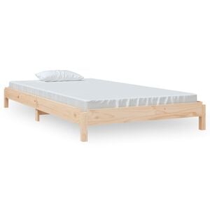 vidaXL Stack Bed without Mattress 100x200 cm Solid Wood Pine