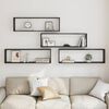 vidaXL Wall Cube Shelves 4 pcs Black Oak 100x15x30 cm Engineered Wood