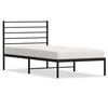 vidaXL Metal Bed Frame without Mattress with Headboard Black 100x190cm