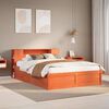 vidaXL Bed Frame without Mattress Wax Brown 120x200 cm Solid Wood Pine