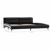 vidaXL Bed Frame with Headboard Black 160 x 200 cm Faux Leather