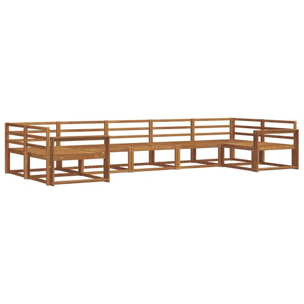 vidaXL Outdoor Sofa Set 7 pcs Natural Solid Acacia Wood