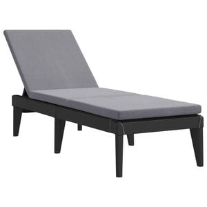 vidaXL Sun Lounger | Anthracite | Polypropylene | Standard size for sun loungers