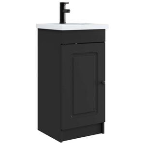 vidaXL Bathroom Vanity with Sink Black 42 x 40 x 84.5 cm