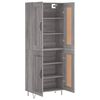 vidaXL Highboard Grey Sonoma 69.5x34x180 cm Engineered Wood