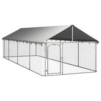 vidaXL Outdoor Dog Kennel with Roof 600x200x150 cm