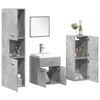 vidaXL 5 Piece Bathroom Furniture Set Concrete Grey Engineered Wood