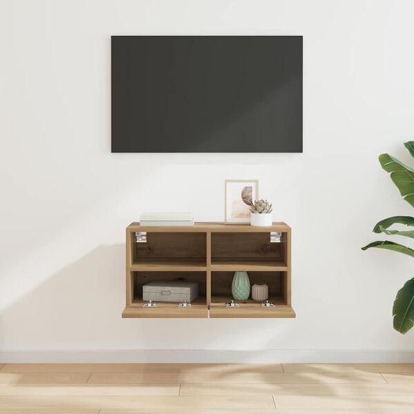 vidaXL TV Wall Cabinet Artisan Oak 60 x 30 x 30 cm Engineered Wood
