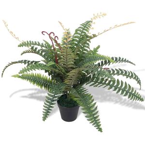 vidaXL Fake Plant | Green | Plastic | 60 cm | Durable | Fake Fern Plant | Other