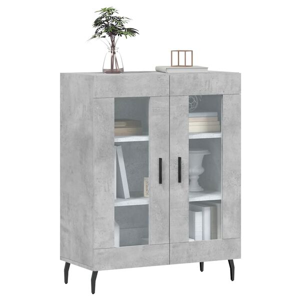 vidaXL Sideboard Concrete Grey 69.5x34x90 cm Engineered Wood