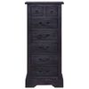 vidaXL Chest of Drawers Light Black 45x35x100 cm Solid Wood Mahogany