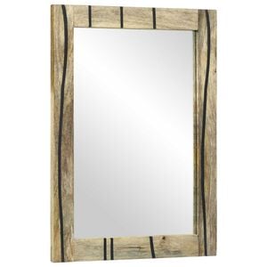 vidaXL Bathroom Mirror with Mirror Brown 70 x 50 x 2.5 cm