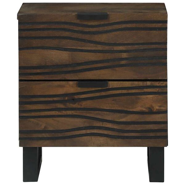 vidaXL Bedside Cabinet Walnut 40 x 33 x 46 cm Solid Acacia wood