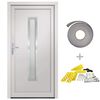vidaXL Front Door White 108x200 cm PVC