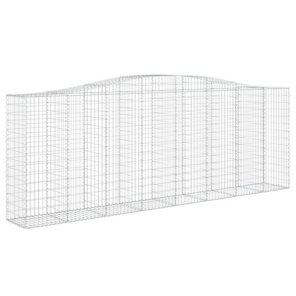 vidaXL Arched Gabion Baskets 6 pcs 400x50x140/160 cm Galvanised Iron
