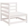vidaXL 2 Piece Garden Lounge Set White Solid Pinewood
