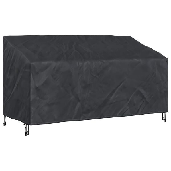 vidaXL Garden Bench Cover Black 205 x 85 x 65 / 94 cm 420D fabric
