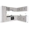 vidaXL 14 Piece Kitchen Cabinet Set Kalmar Grey Sonoma Engineered Wood