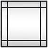 vidaXL Wall Mirror Black 40x40 cm Square Iron
