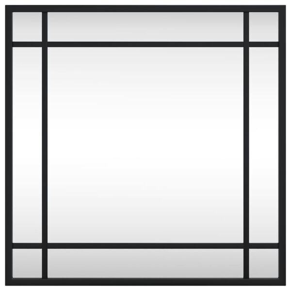vidaXL Wall Mirror Black 40x40 cm Square Iron