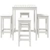 vidaXL 5 Piece Garden Bar Set White Solid Wood Pine