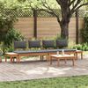 vidaXL Garden Sofa Set 5 pcs Brown and Grey