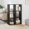 vidaXL Book Cabinet Black Oak 69.5 x 29 x 103.5 cm Engineered Wood