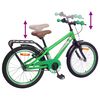 vidaXL Kids Bike 18'' for 5-7 Years Old Green
