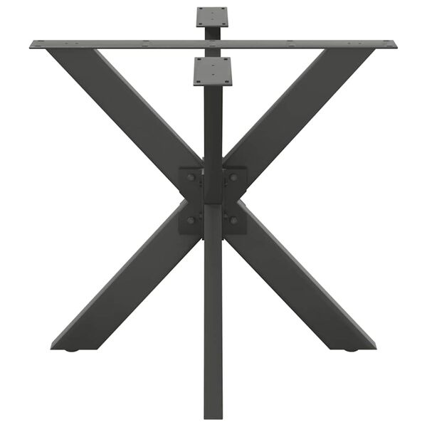 vidaXL Dining Table Leg Spider Shape Anthracite 85x85x(72-73) cm Steel