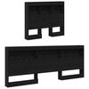 vidaXL Storage Headboard with Shelf Black Oak 80 cm Engineered Wood