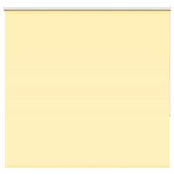 vidaXL Roller Blind Blackout Yellow 145x130 cm Fabric Width 141.6 cm Polyester