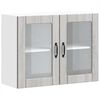 vidaXL Kitchen Wall Cabinet with Glass Door "Lucca" Grey Sonoma