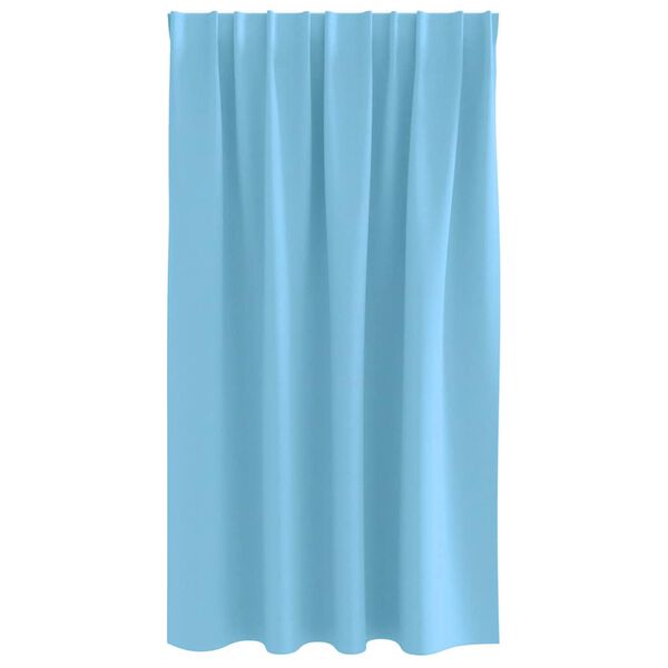 vidaXL Blackout Curtains with Rings 2 pcs Light Blue 140 x 140 cm
