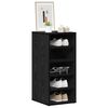 vidaXL Shoe Cabinet Black Oak 32 x 35 x 70 cm Engineered Wood
