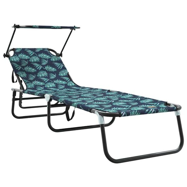 vidaXL Folding Sun Lounger 2 pcs Multicolour 190 x 57 x 81 cm Oxford