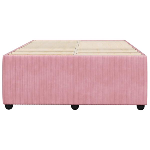vidaXL Bed Frame without Mattress Pink 120x190 cm Small Double Velvet