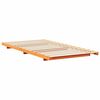 vidaXL Floor Bed Frame Wax brown 90 x 210 cm Solid pine wood