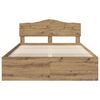 vidaXL Bed Frame Artisian Oak 140 x 200 cm Solid Pine Wood